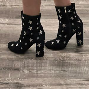 Faux suede Star booties- size 8